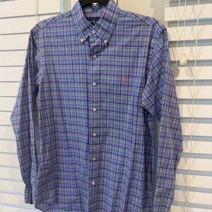 Polo Ralph Lauren Blue and Pink Plaid Shirt
